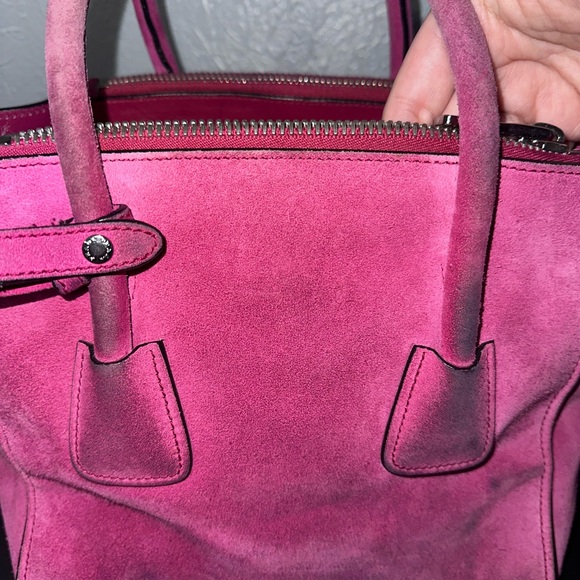 PRADA 2 way hot pink suede tote - Picture 3 of 9